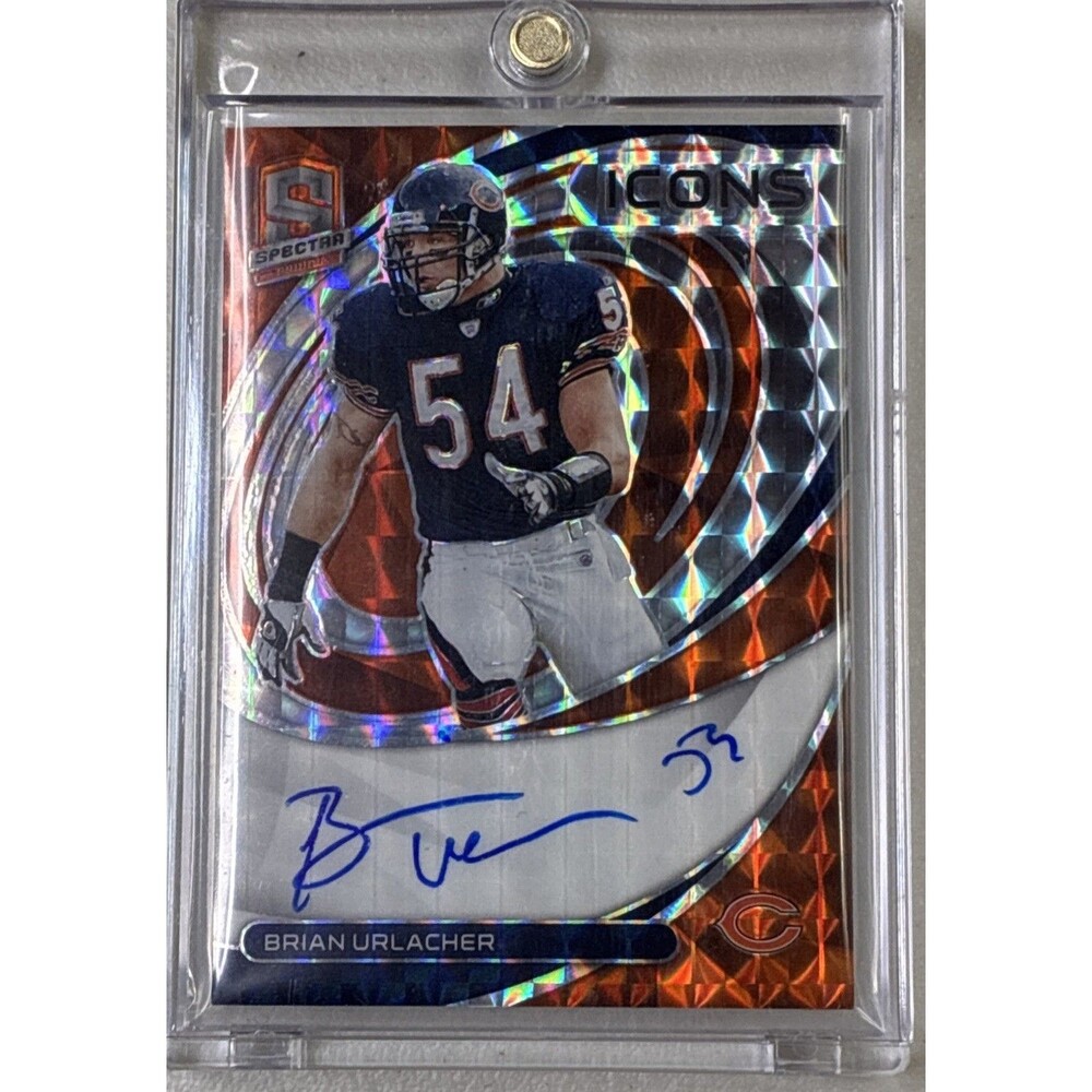 Brian Urlacher 2022 Spectra Icons ON CARD AUTO 5/6 Chicago Bears Panini ICN-BUR